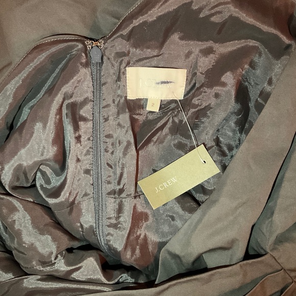 🌟New 2 JCREW Knot Front Sheath Dress Ramona Cotton Dark Formal Gray Short 42859 - Picture 3 of 3